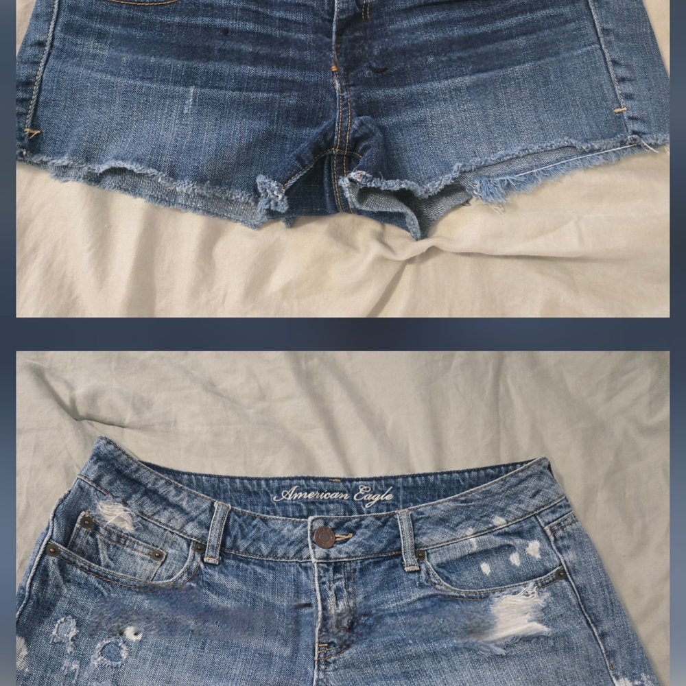 EUC American Eagle Outfitters Distressed & Classic Blue Jean Shorts Bundle